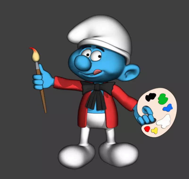 Painter Smurf 3D print model