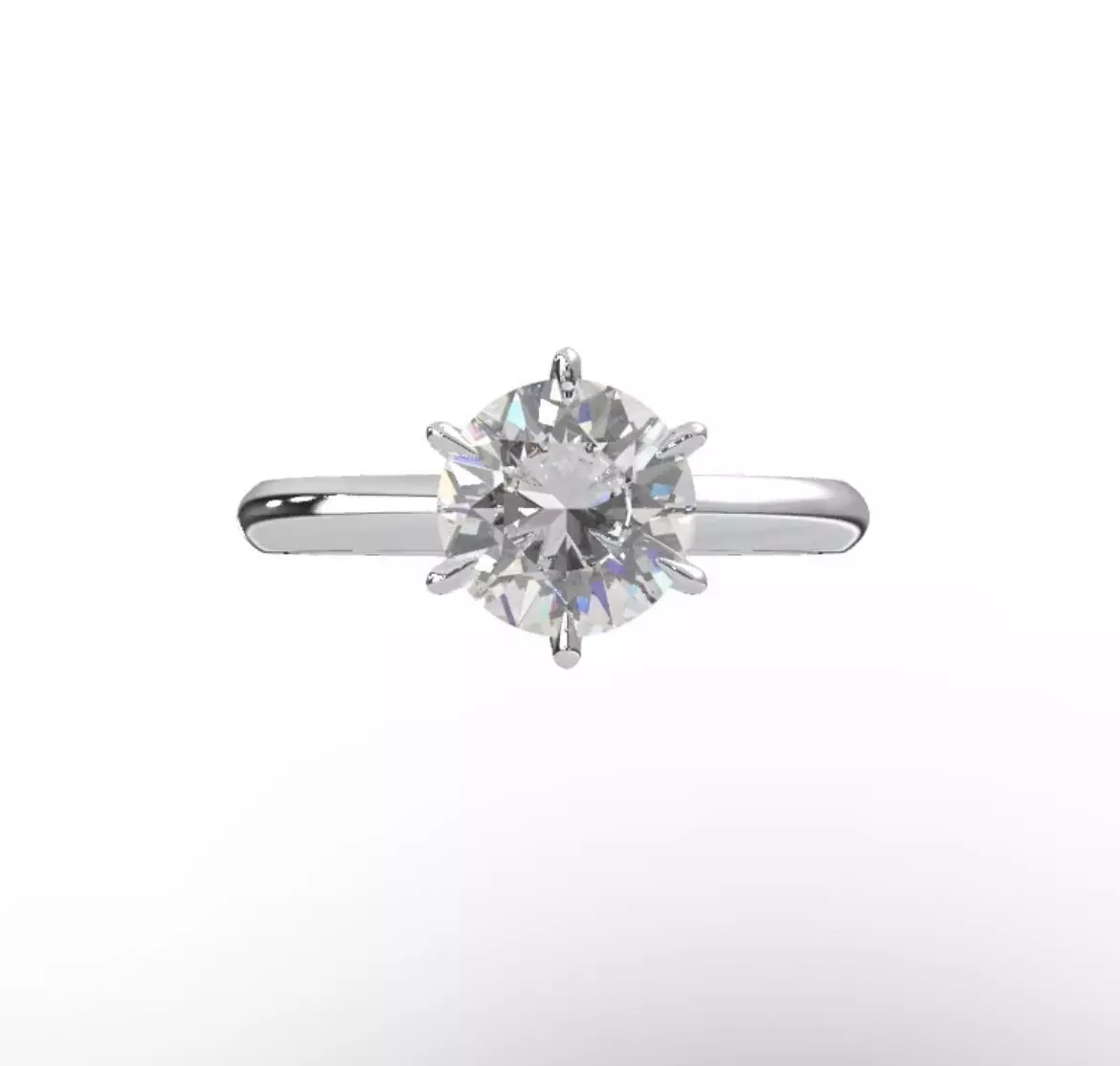 Talon Claw Solitare Engagement Diamond Ring 3D print model