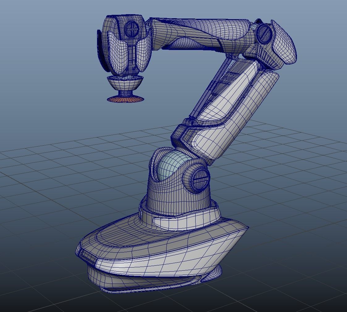 Factory Robot Arm 3D model_4