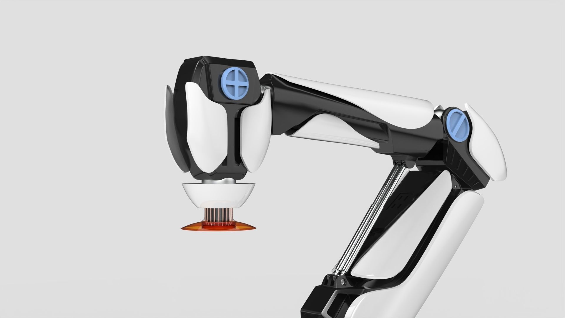 Factory Robot Arm 3D model_3