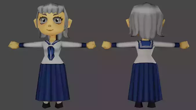 3DS Low-Poly Girl A