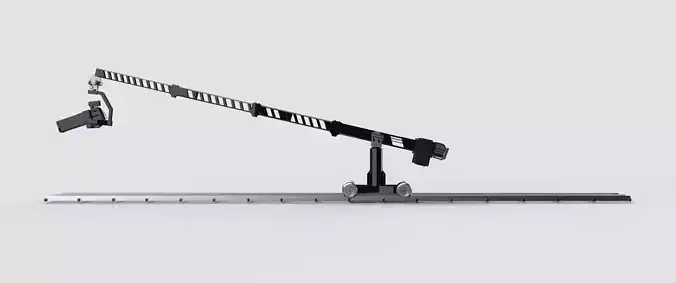 Film Set Camera Crane with Tracks and Camera Dolly and Camera