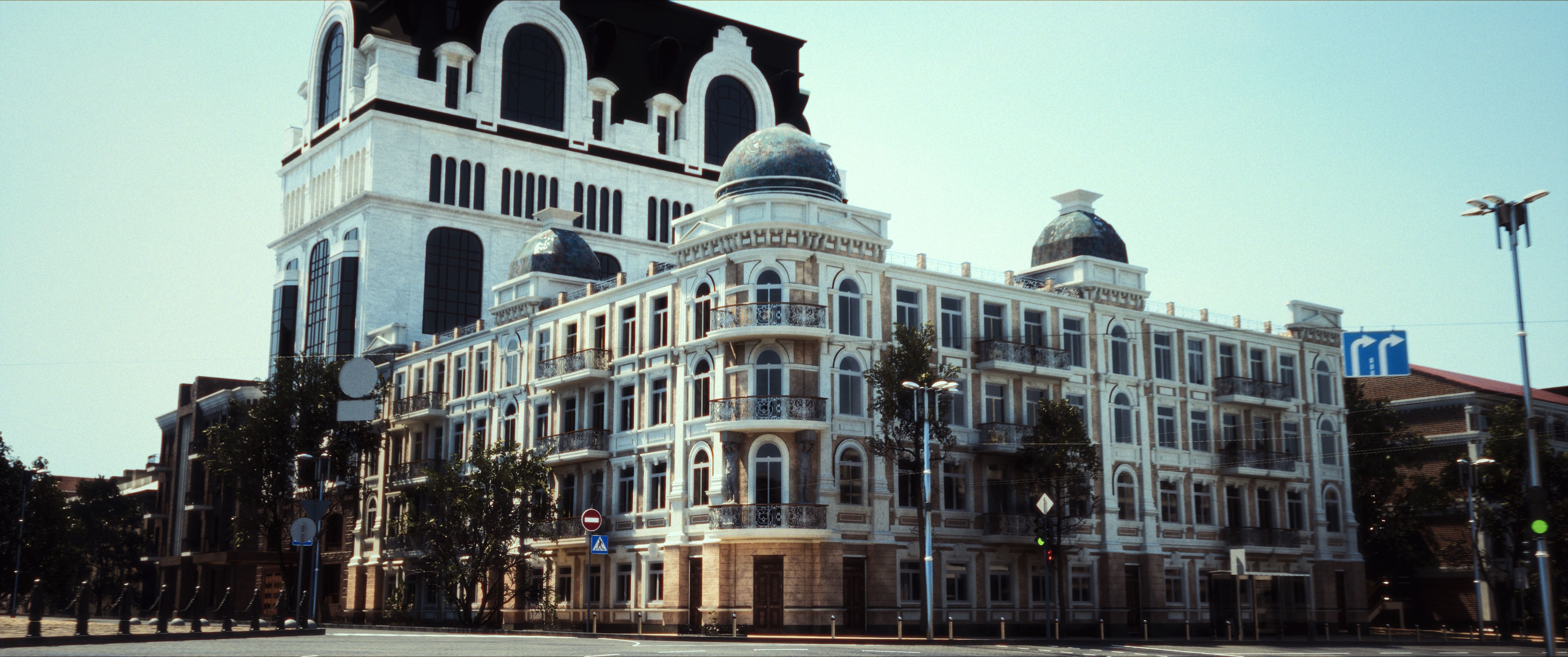 Classic residential building for the European Street 3 3D model 3D model_13