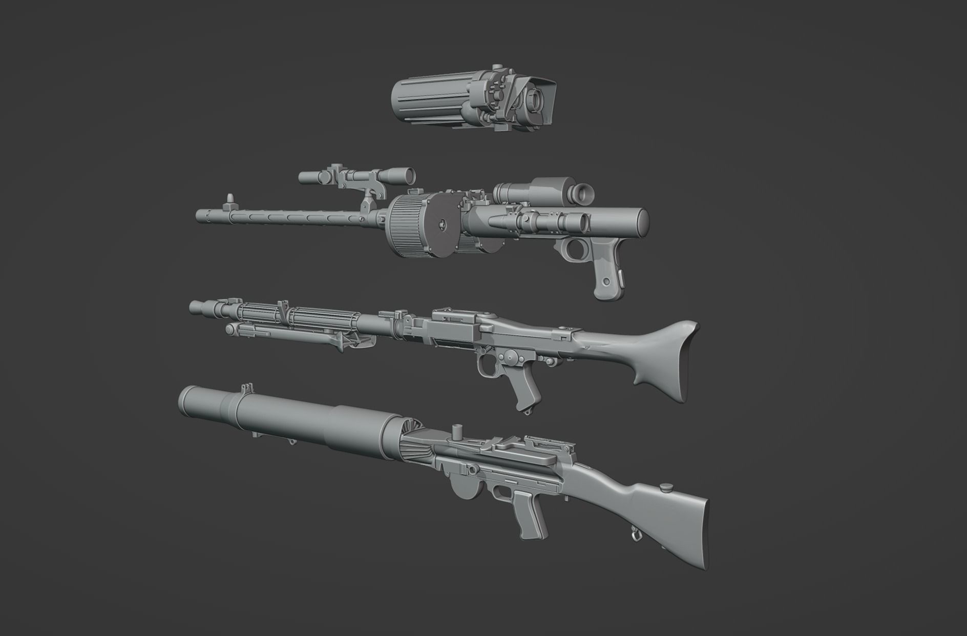 Sandtrooper Blaster Pack One-Twelfth Scale 3D print model_2