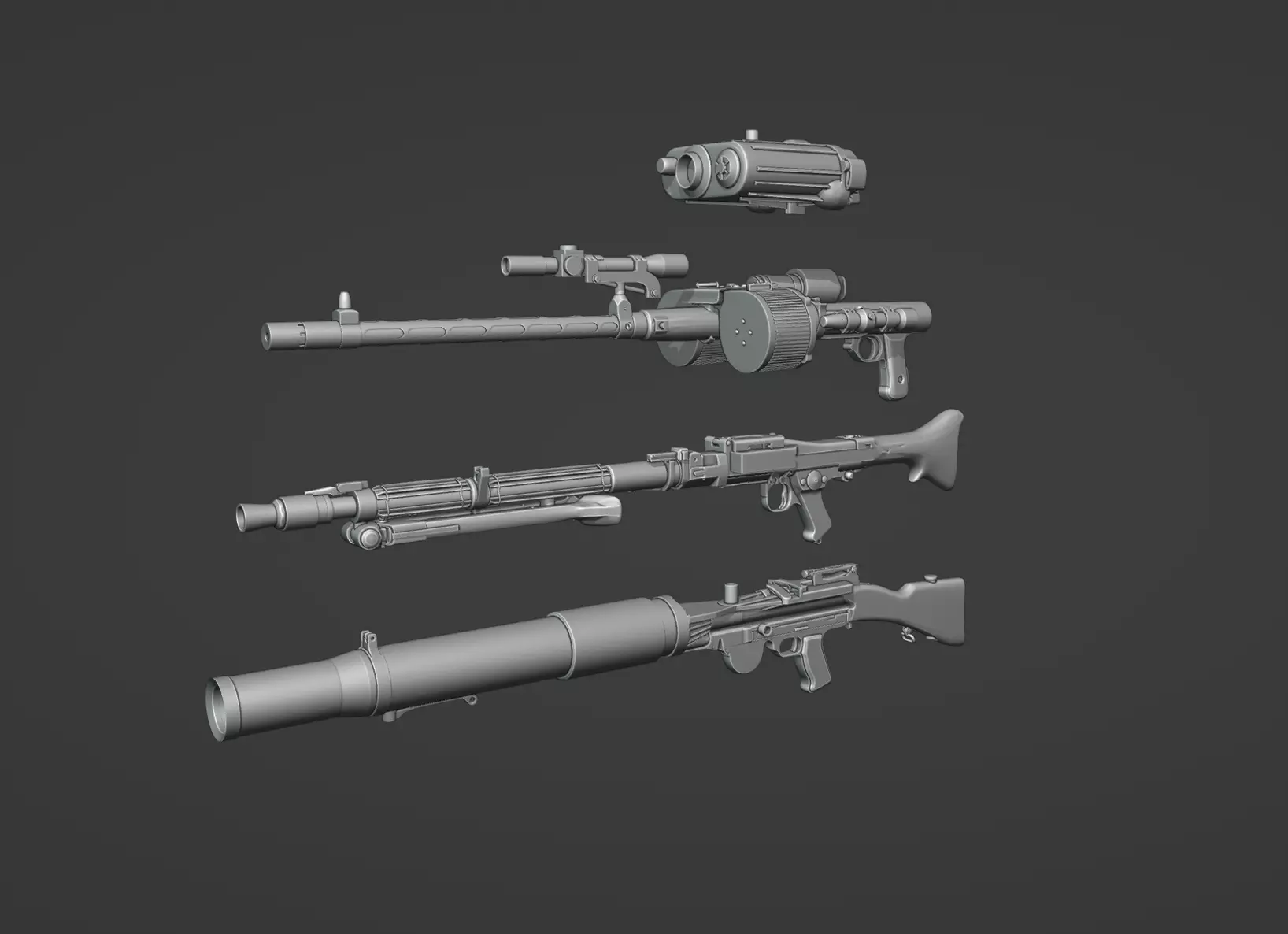 Sandtrooper Blaster Pack One-Twelfth Scale 3D print model_0