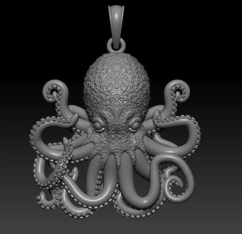 Pendant Octopus 3D print model_0
