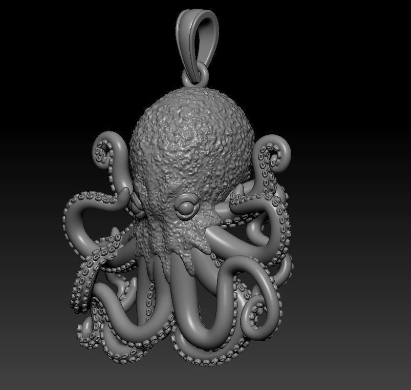 Pendant Octopus 3D print model_2