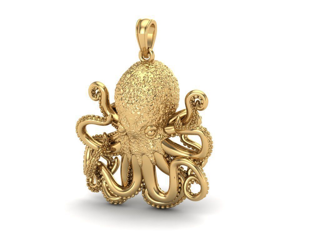 Pendant Octopus 3D print model_5