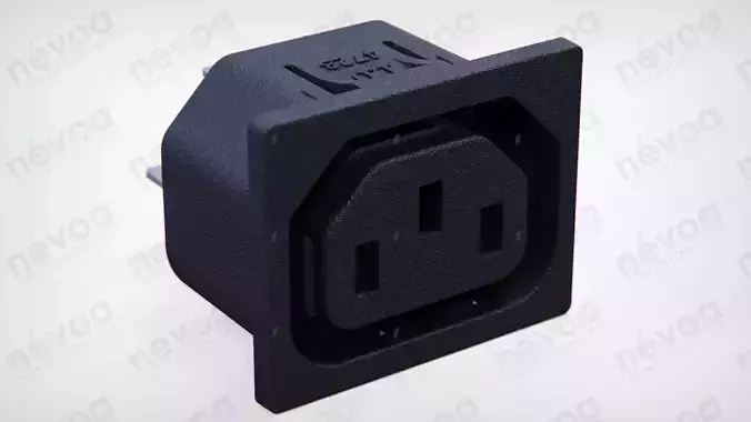 IEC Appliance Outlet F - 4723 - Snap-in version from front side