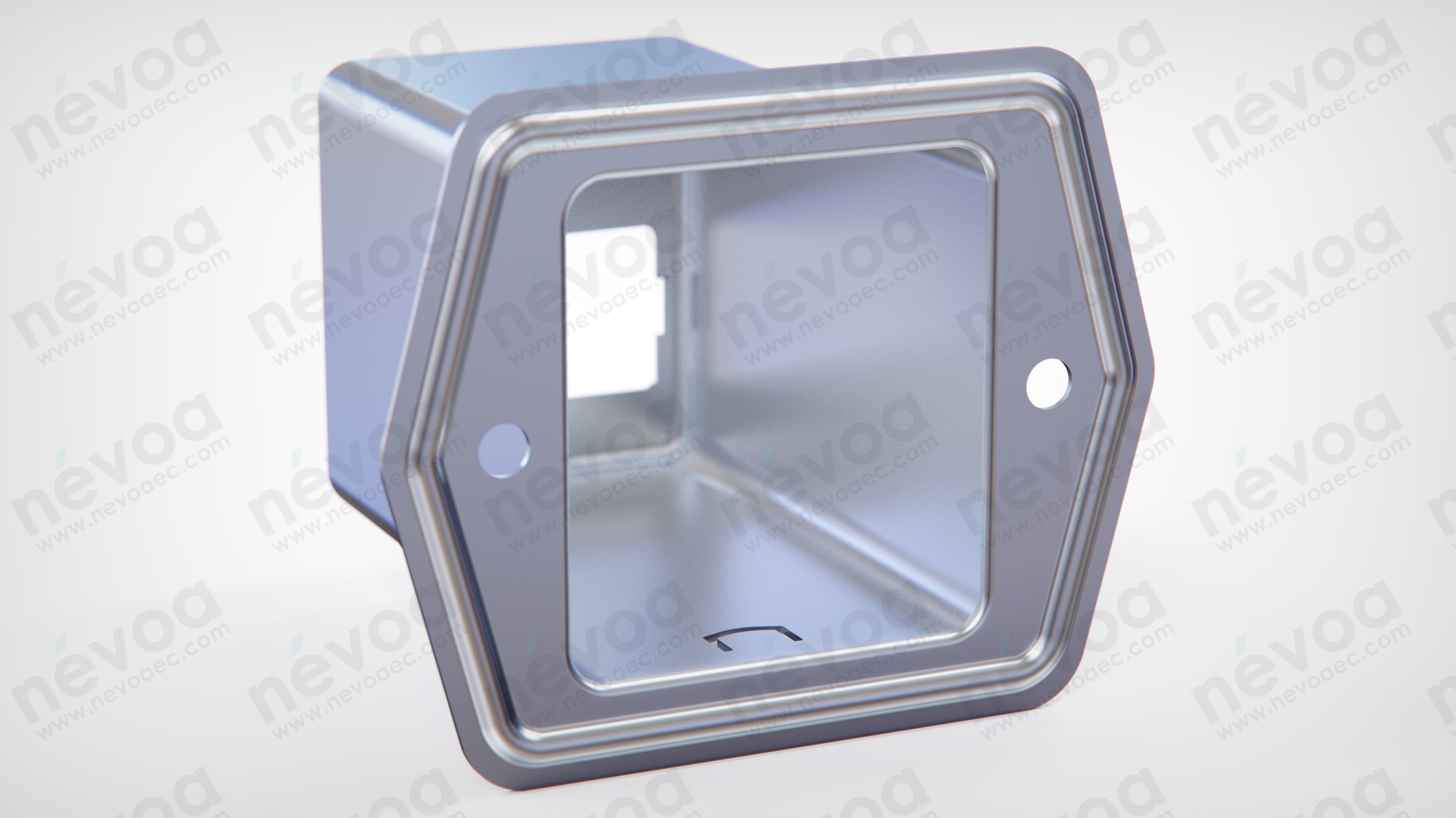 IEC Appliance Inlet - 5707 - Screw-on version from front or rear 3D model_2