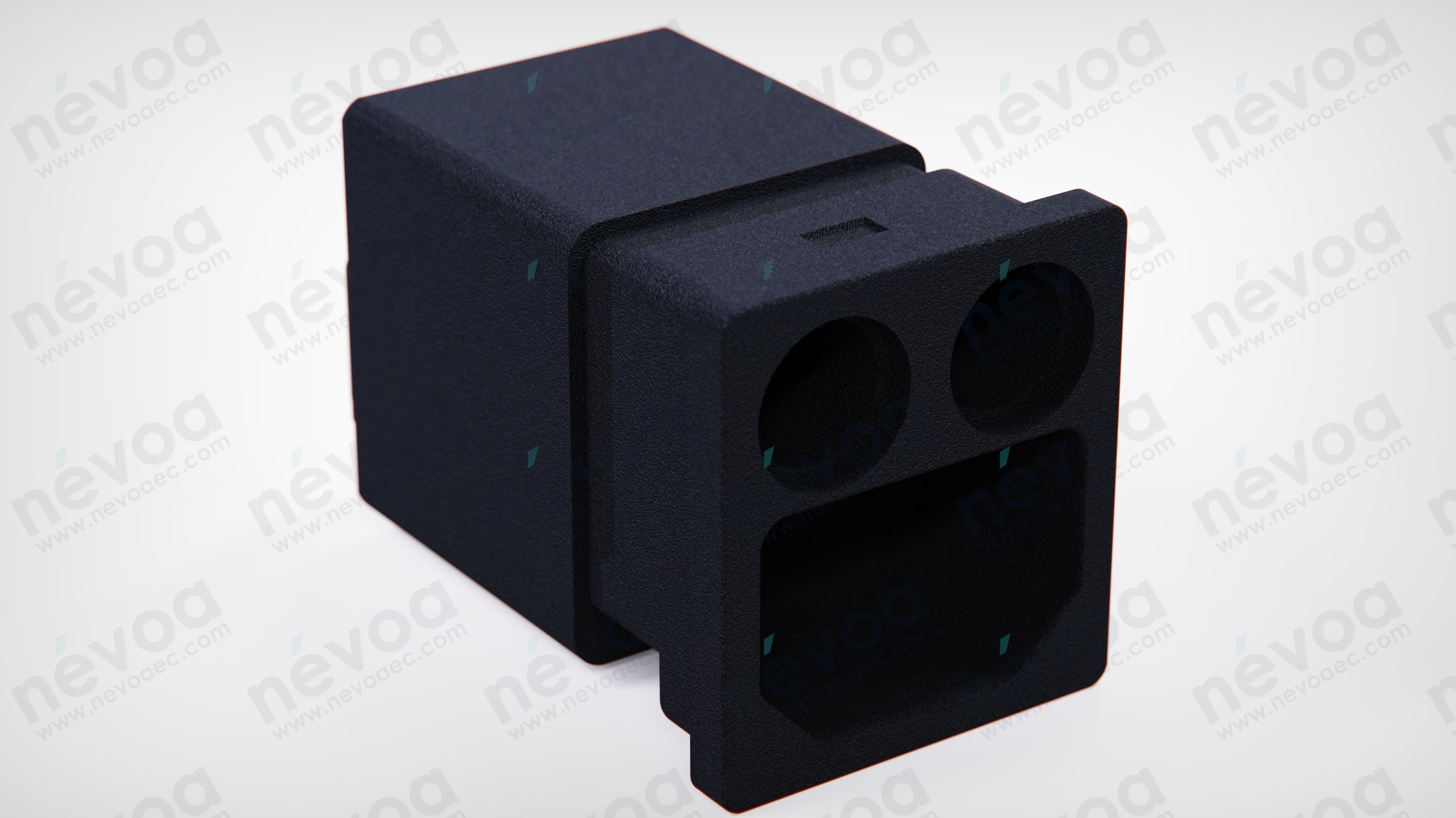 IEC Appliance Inlet - 5707 - Screw-on version from front or rear 3D model_4