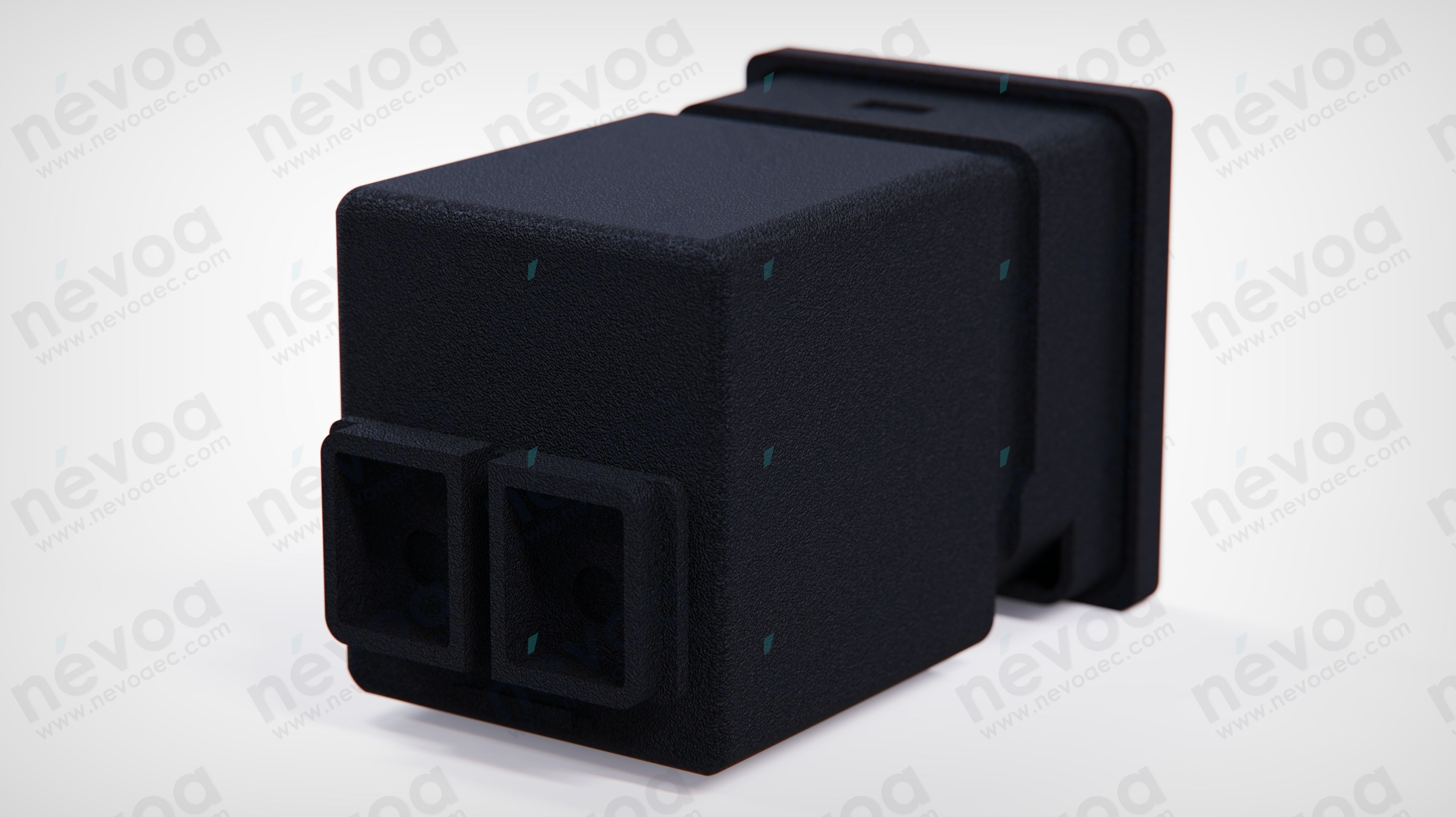 IEC Appliance Inlet - 5707 - Screw-on version from front or rear 3D model_5