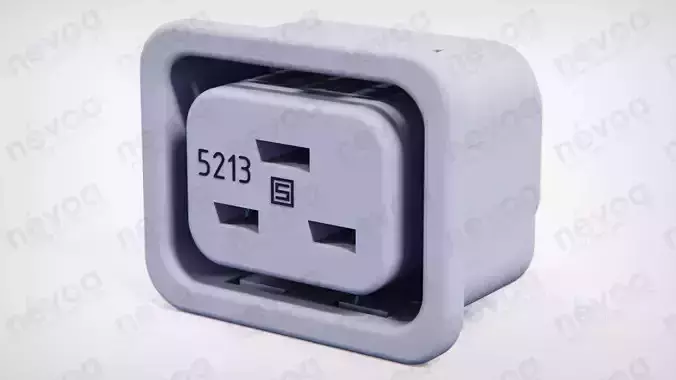 IEC Appliance Outlet J - 5213 - Snap-in version from front side