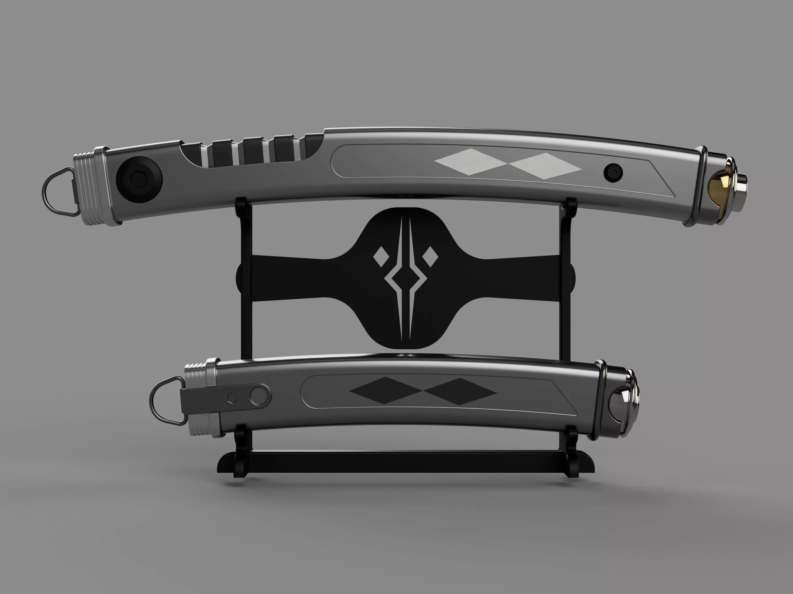 Ahsoka Tano White Lightsabers with Stand - 3D Print STL File 3D print model_0