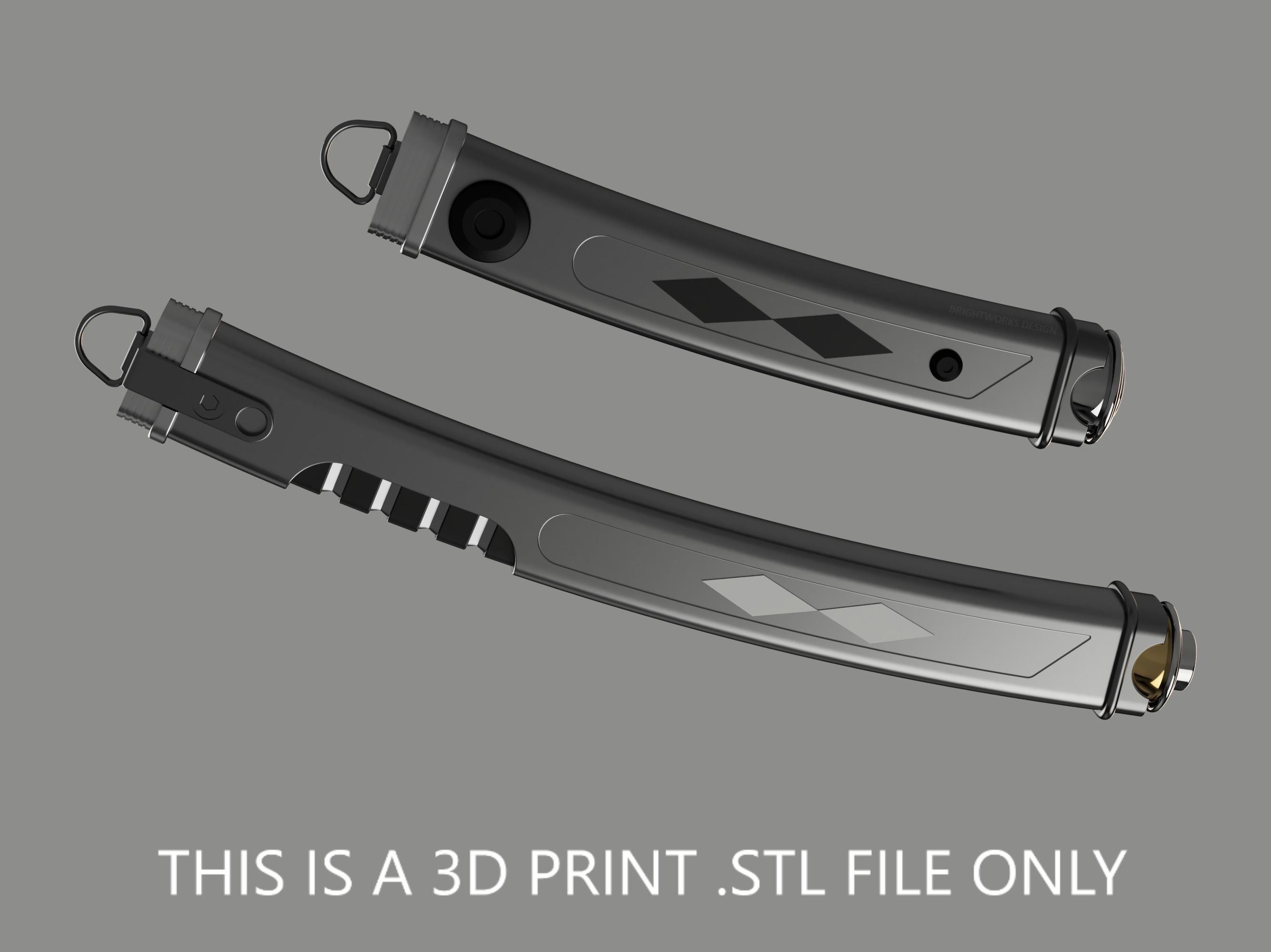 Ahsoka Tano White Lightsabers with Stand - 3D Print STL File 3D print model_3