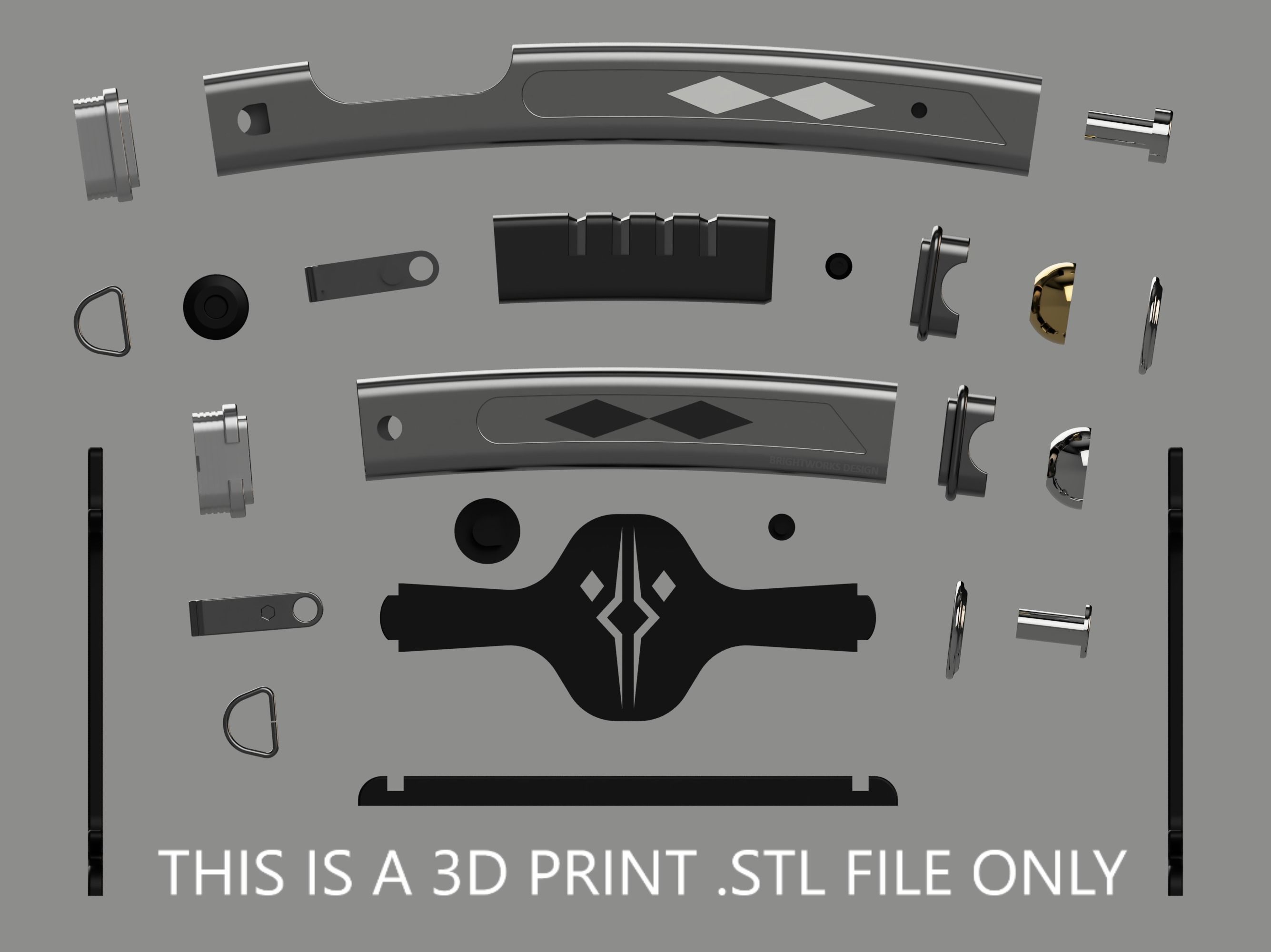 Ahsoka Tano White Lightsabers with Stand - 3D Print STL File 3D print model_4