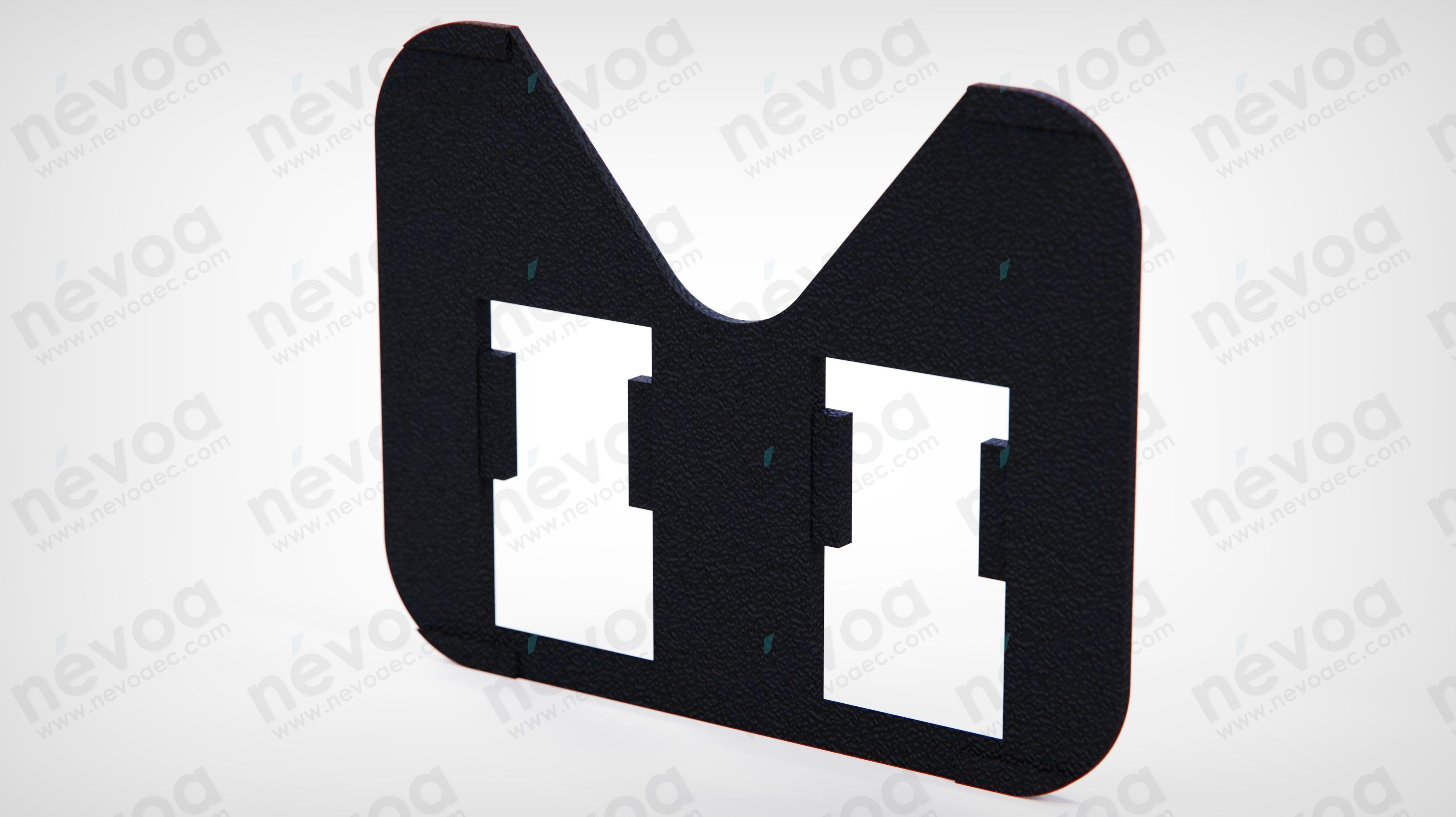 IEC Appliance Inlet C20 - C20F - Snap-in mounting from front 3D model_6