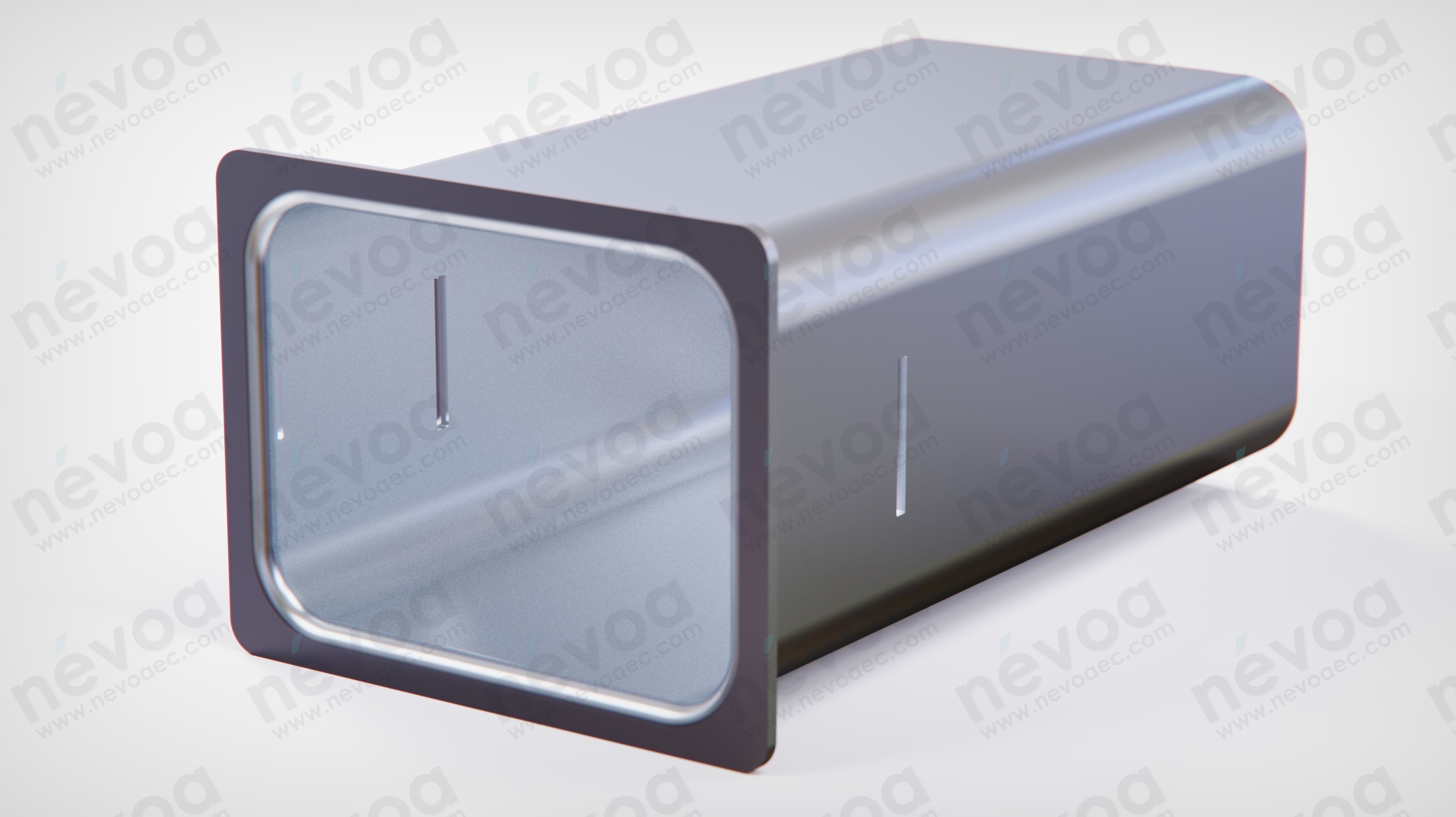 IEC Appliance Inlet C20 - C20F - Snap-in mounting from front 3D model_4