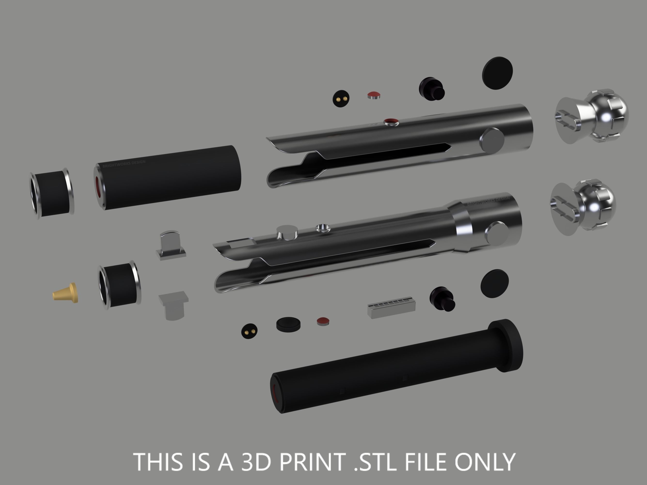 Ahsoka Tano Clone Wars Lightsabers - 3D Print STL File 3D print model_5