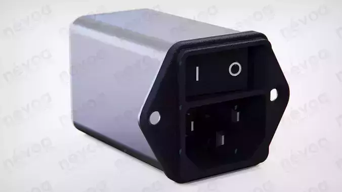 IEC Appliance Inlet C14 - KFB1 - Screw-on mounting from front