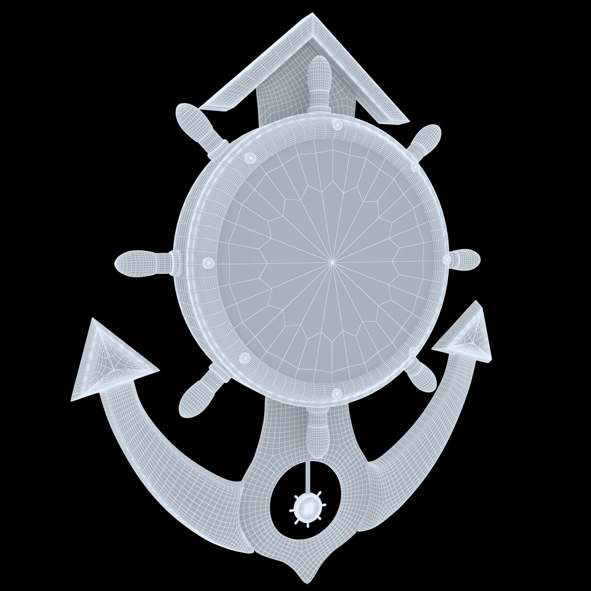 wall clock 55 3D model_3