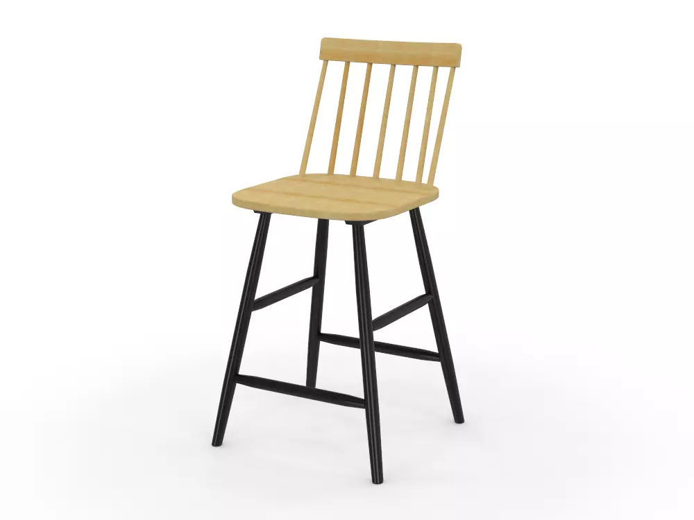 Bar stool 3D model_0