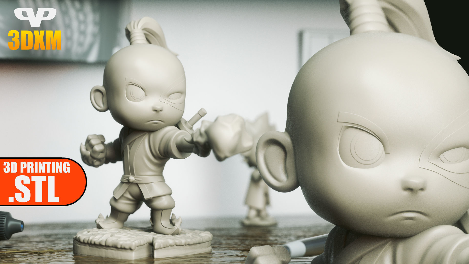 Zuko Chibi STL for 3D Printing 3DXM ChibiSTL 3D print model_3