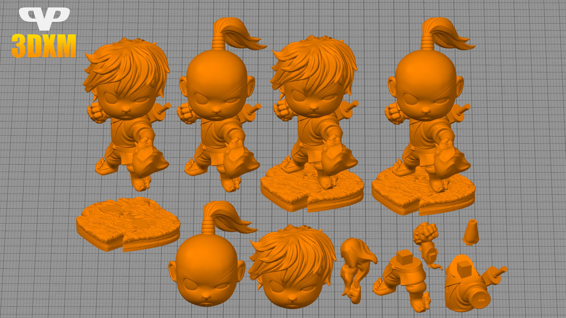 Zuko Chibi STL for 3D Printing 3DXM ChibiSTL 3D print model_2