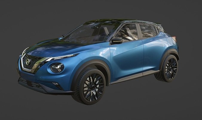 Nissan Juke 2020 blender model polygonal 3D model