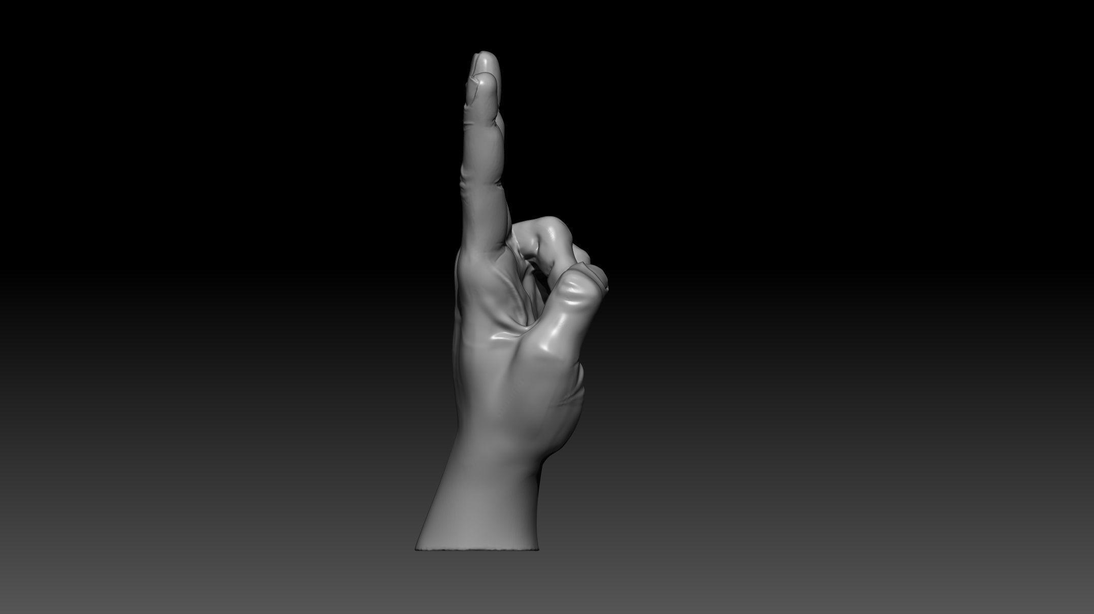 hand sculpted Victory sign 3D print model_1