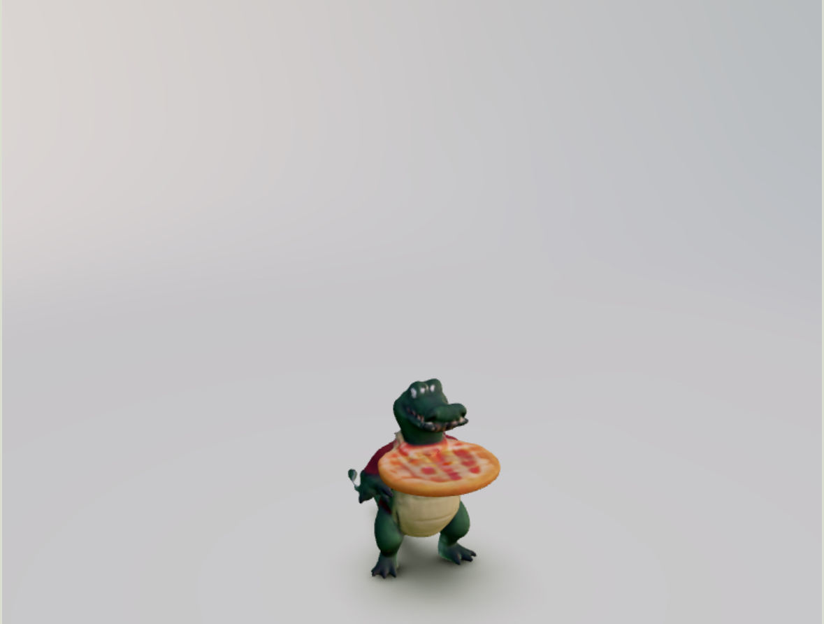 Crocodile Delivering Pizza 3D print model_3