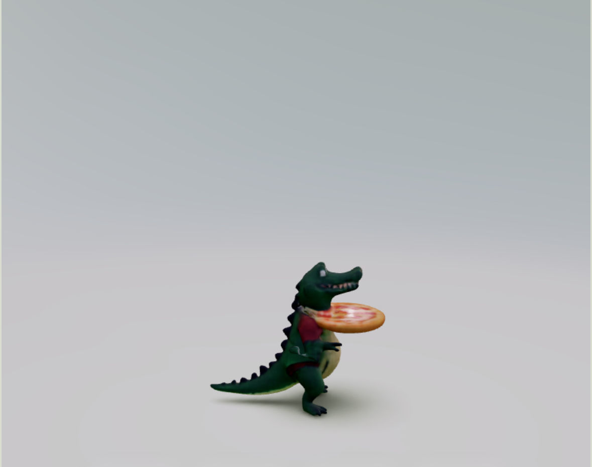 Crocodile Delivering Pizza 3D print model_2