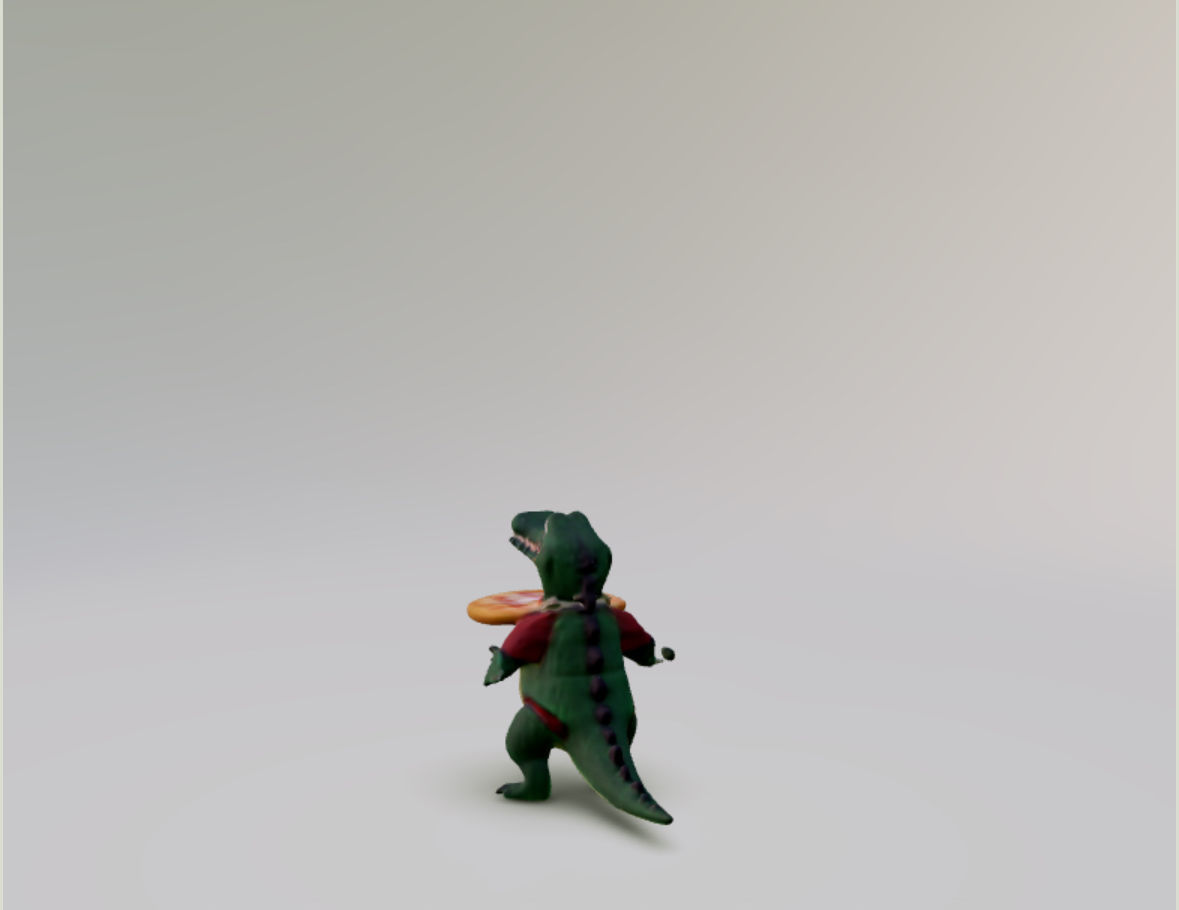 Crocodile Delivering Pizza 3D print model_1