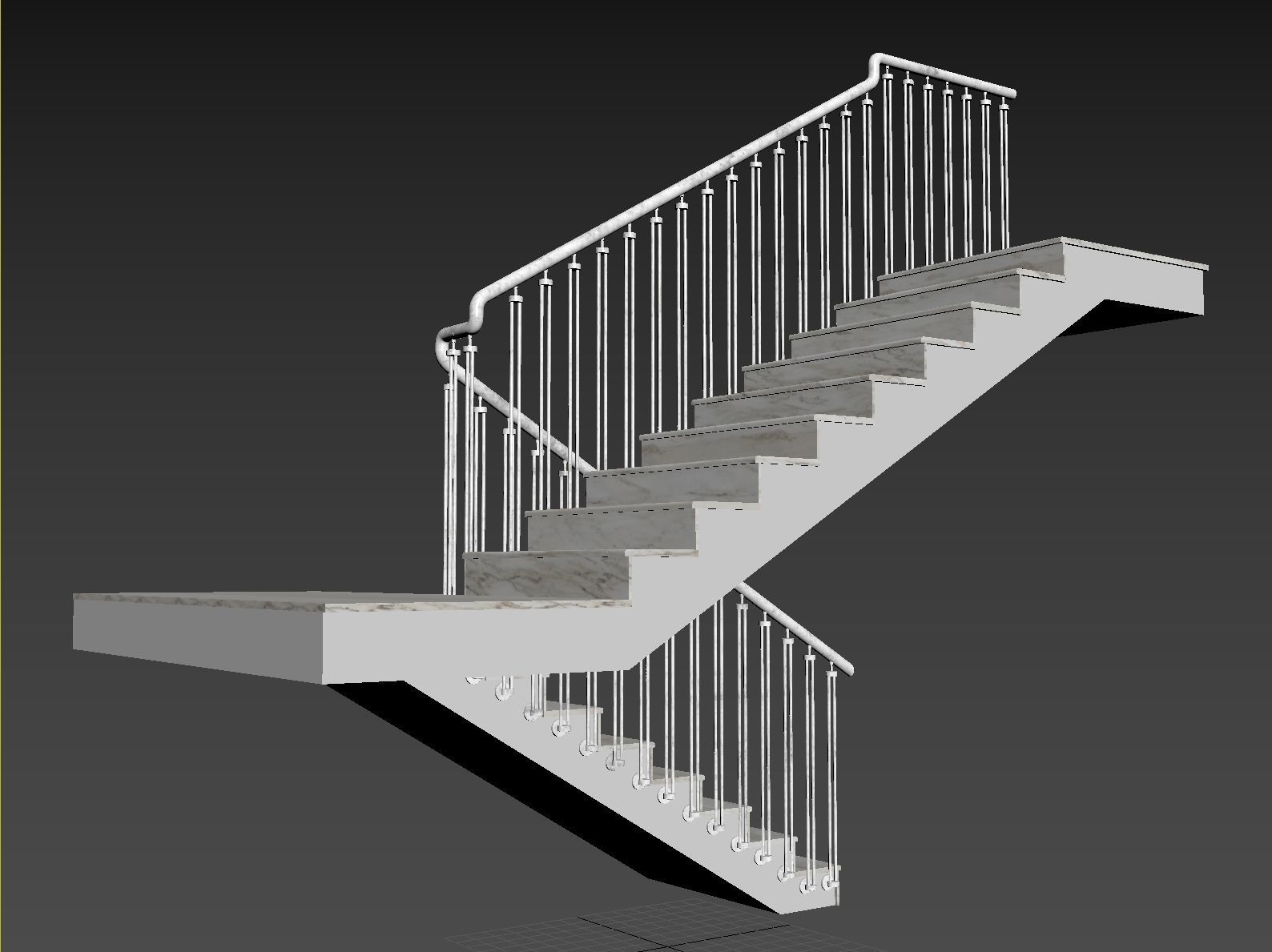 Marble staircase 16 3D model_19
