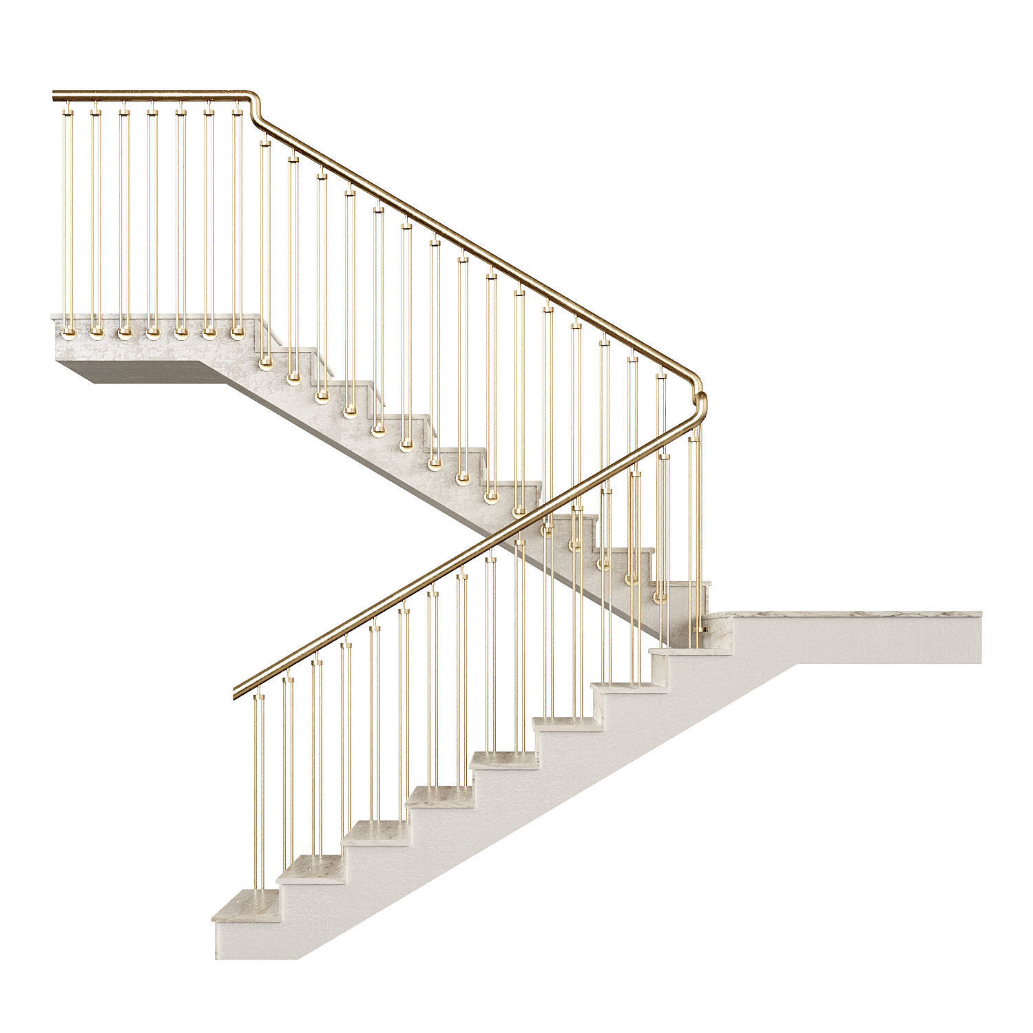 Marble staircase 16 3D model_2