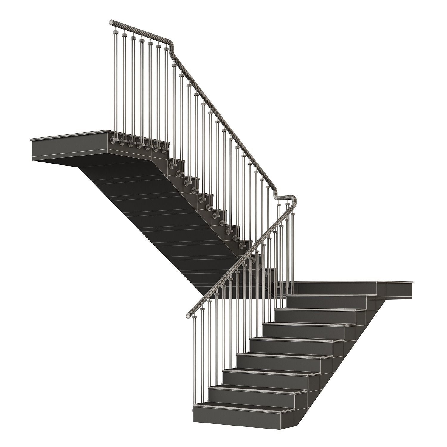 Marble staircase 16 3D model_5