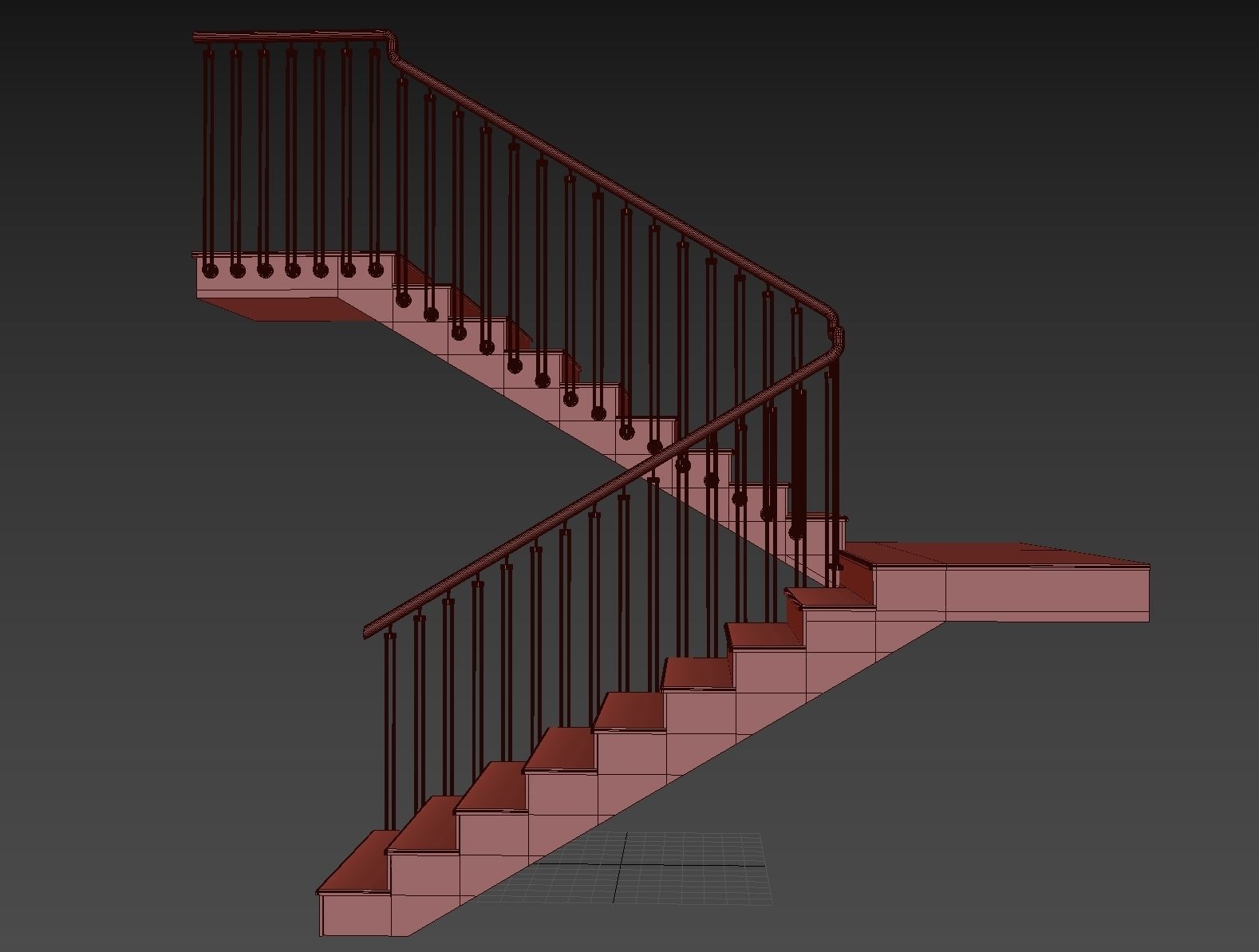 Marble staircase 16 3D model_11