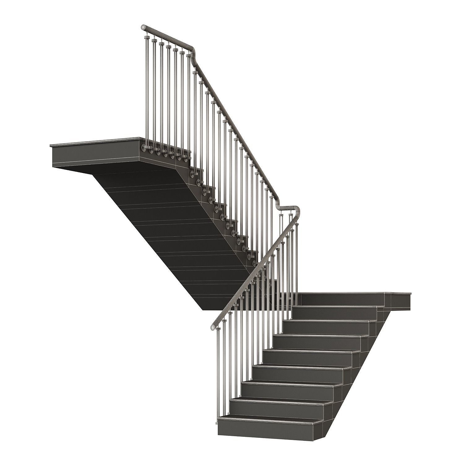 Marble staircase 16 3D model_4