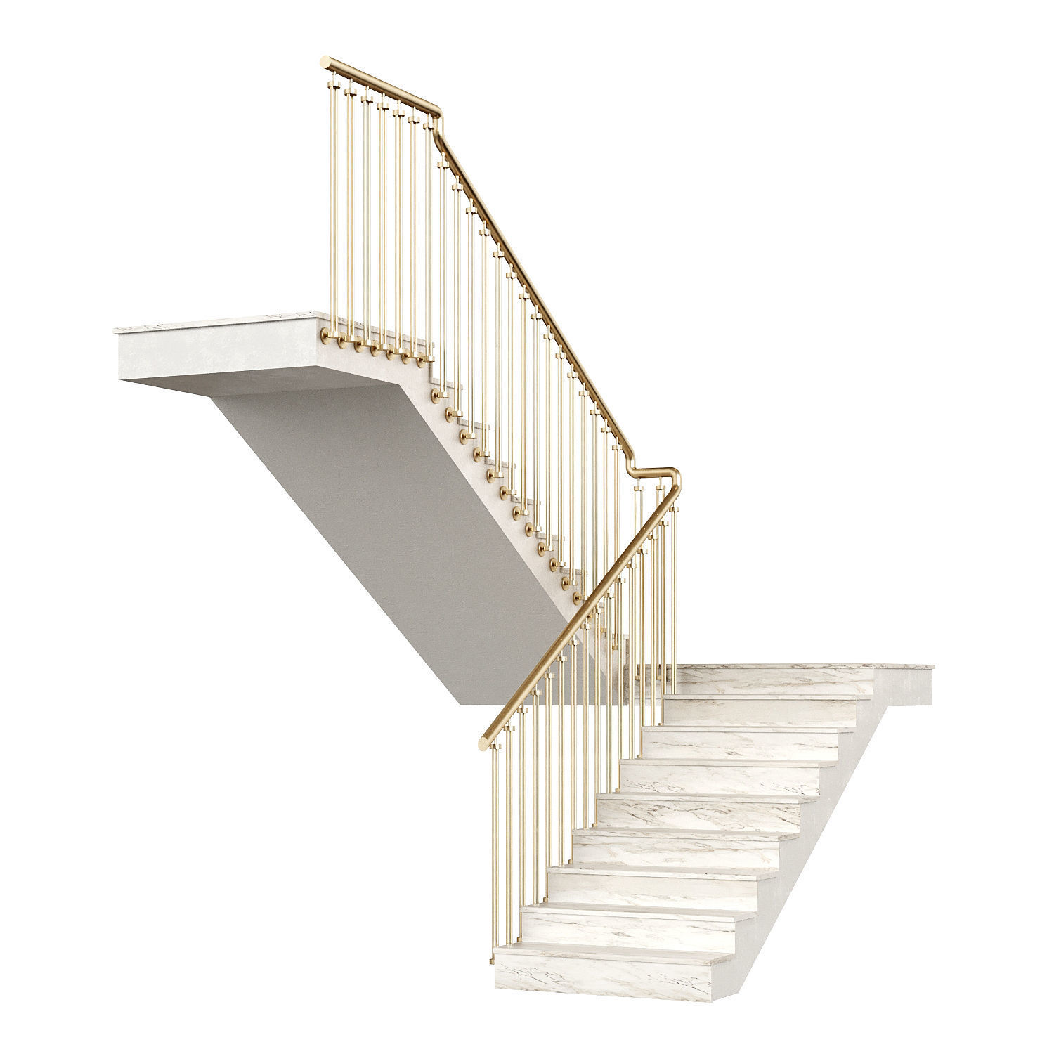 Marble staircase 16 3D model_7