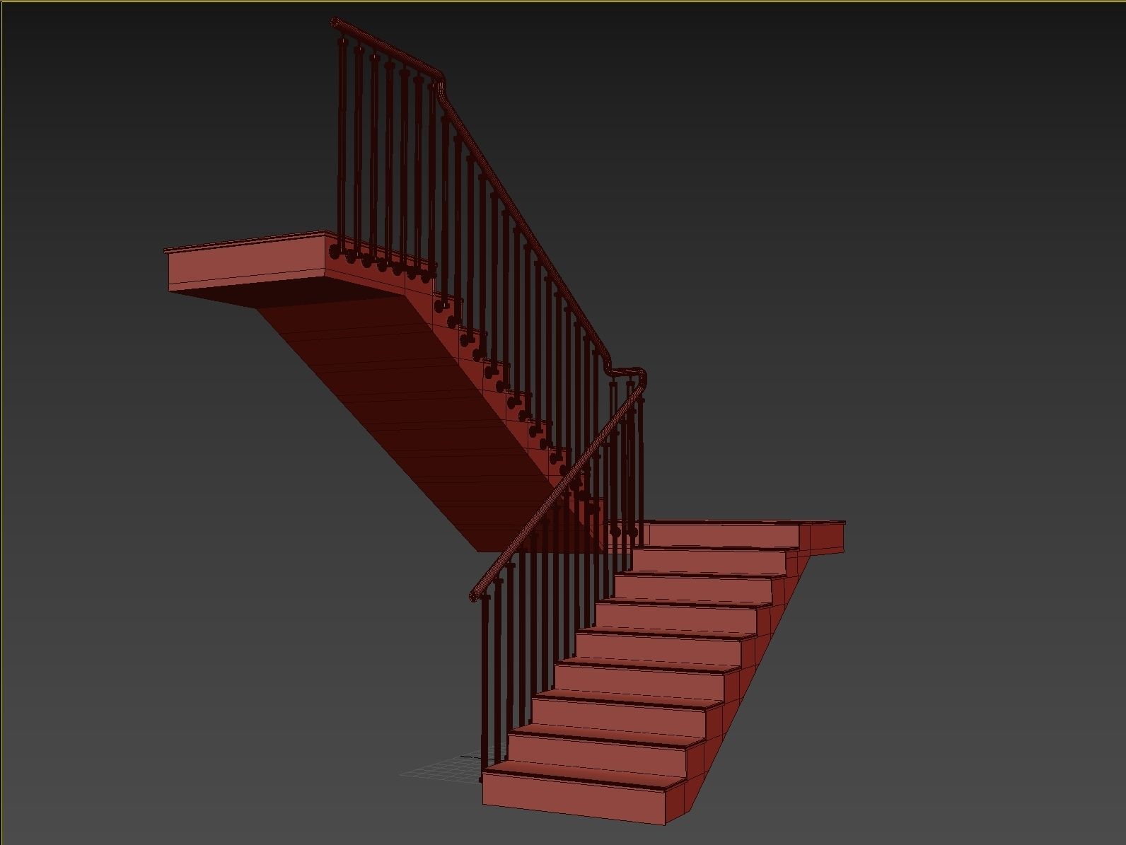Marble staircase 16 3D model_8