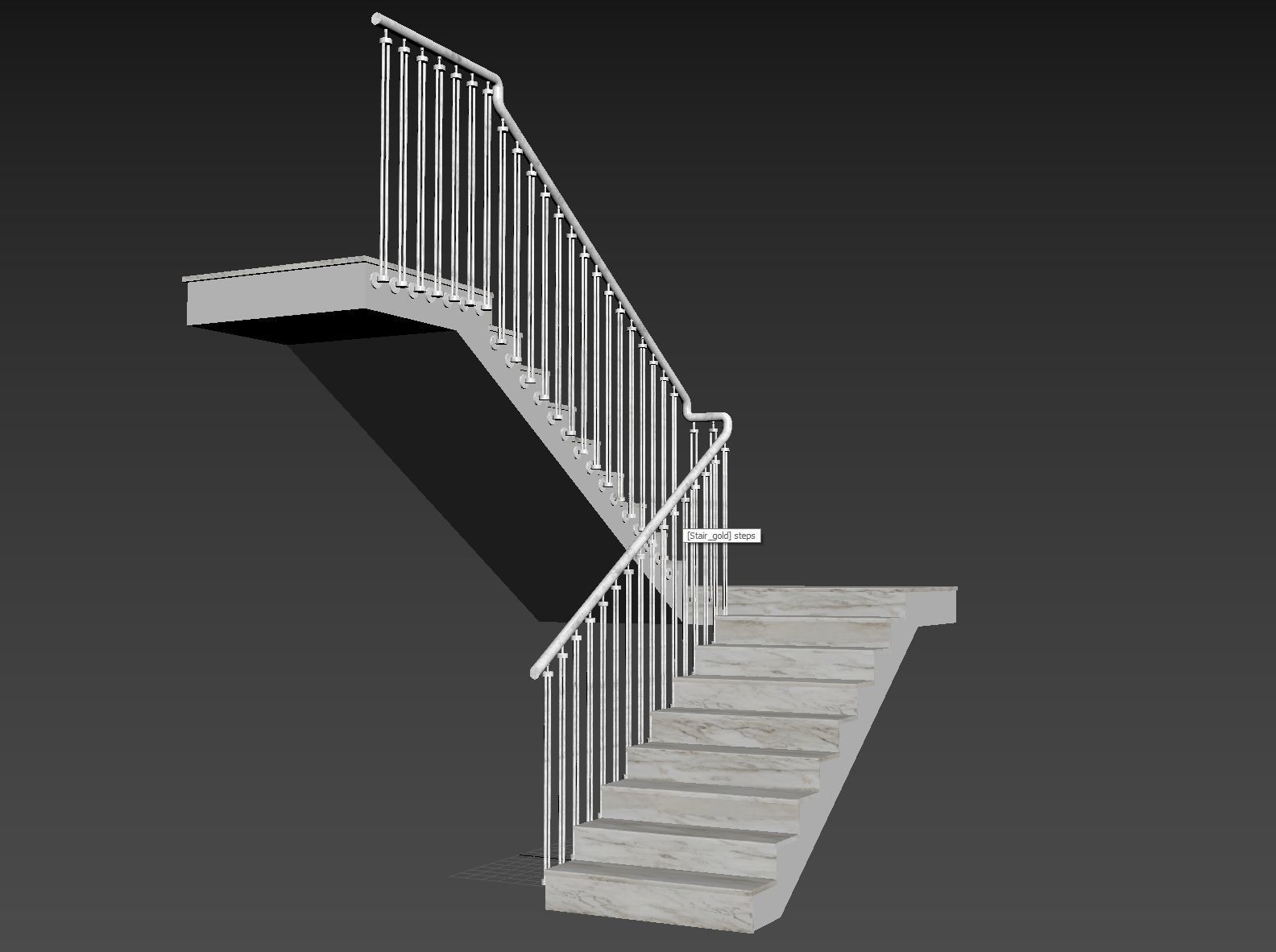 Marble staircase 16 3D model_10