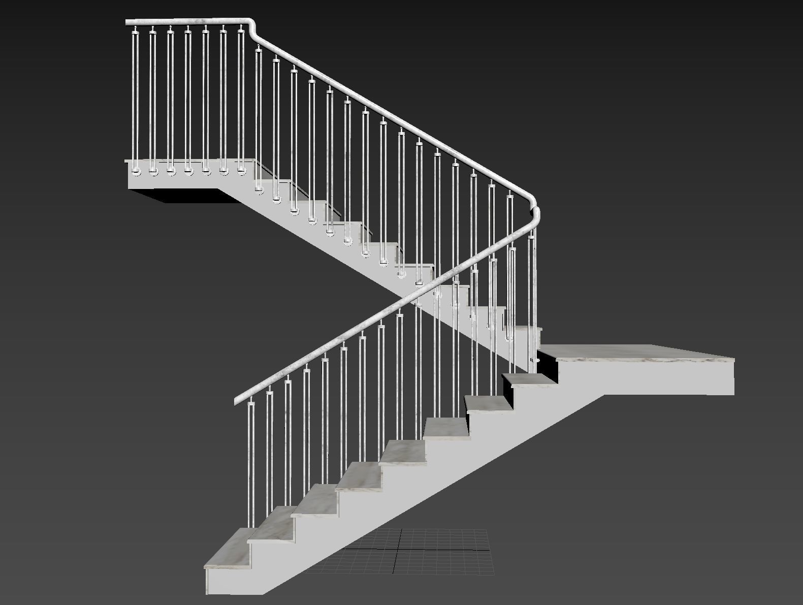 Marble staircase 16 3D model_14