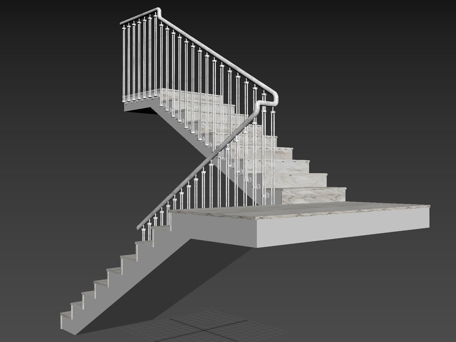 Marble staircase 16 3D model_12