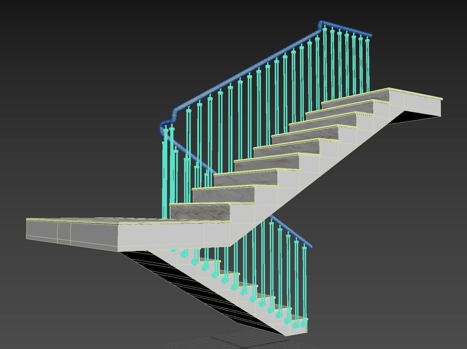 Marble staircase 16 3D model_23
