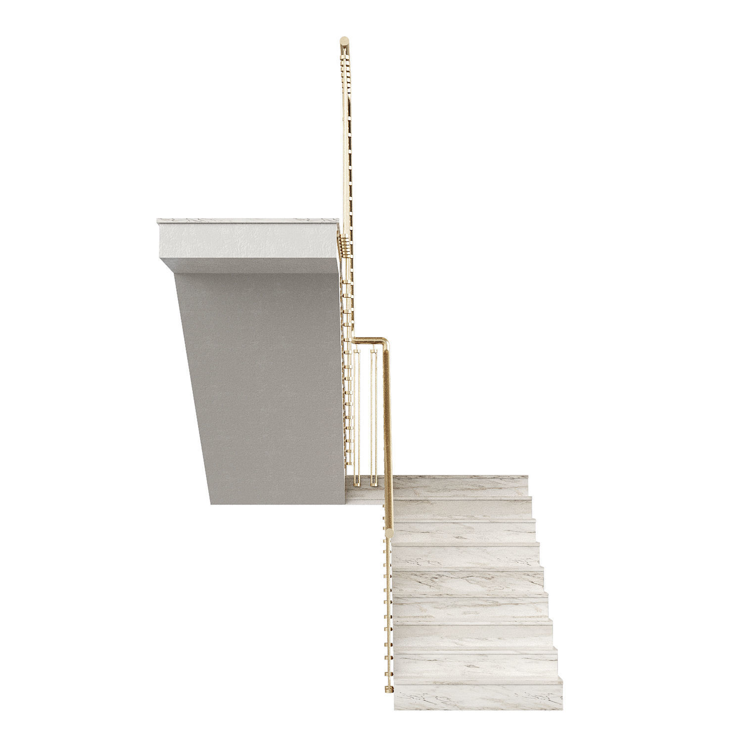 Marble staircase 16 3D model_3