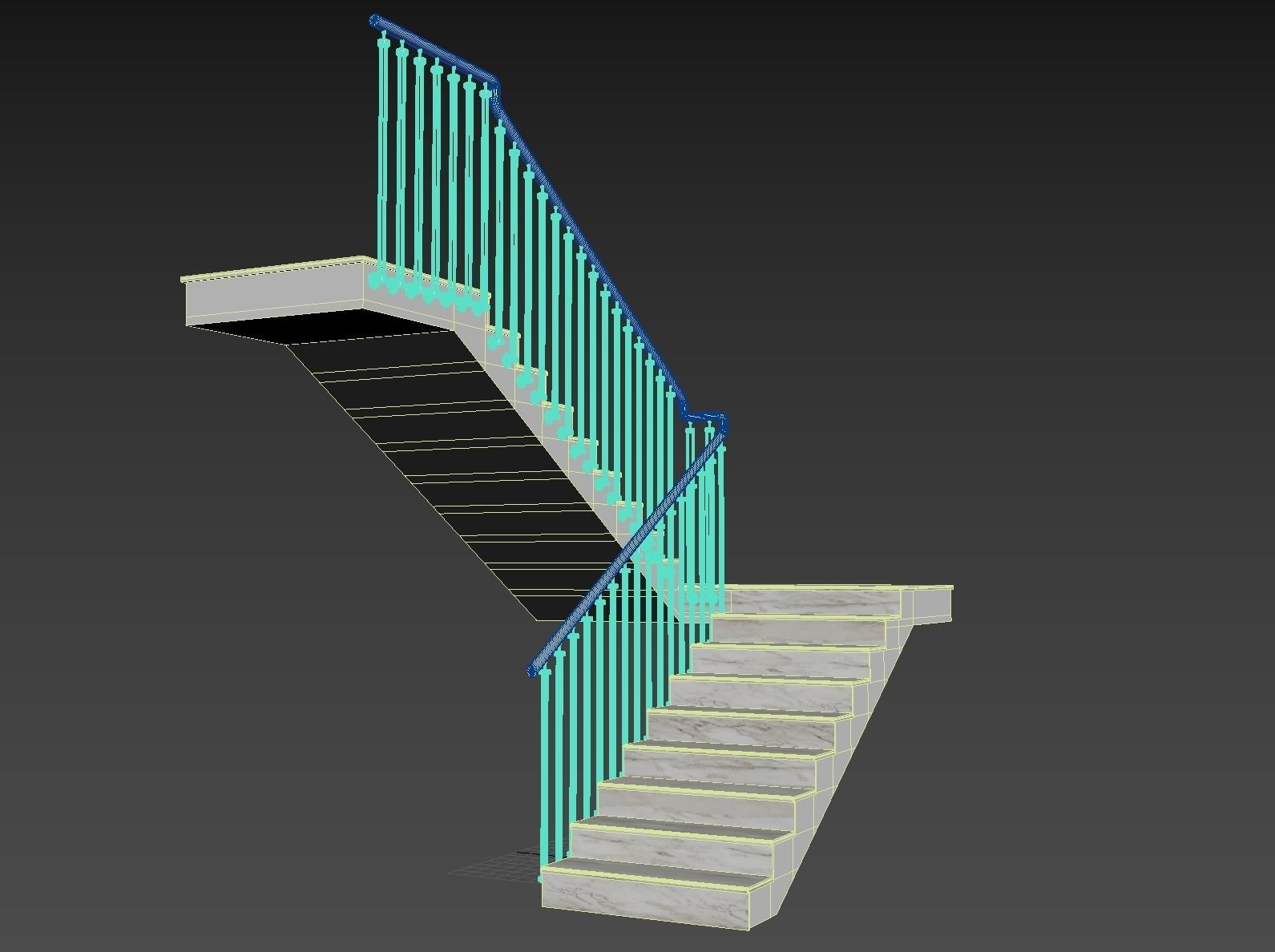 Marble staircase 16 3D model_9
