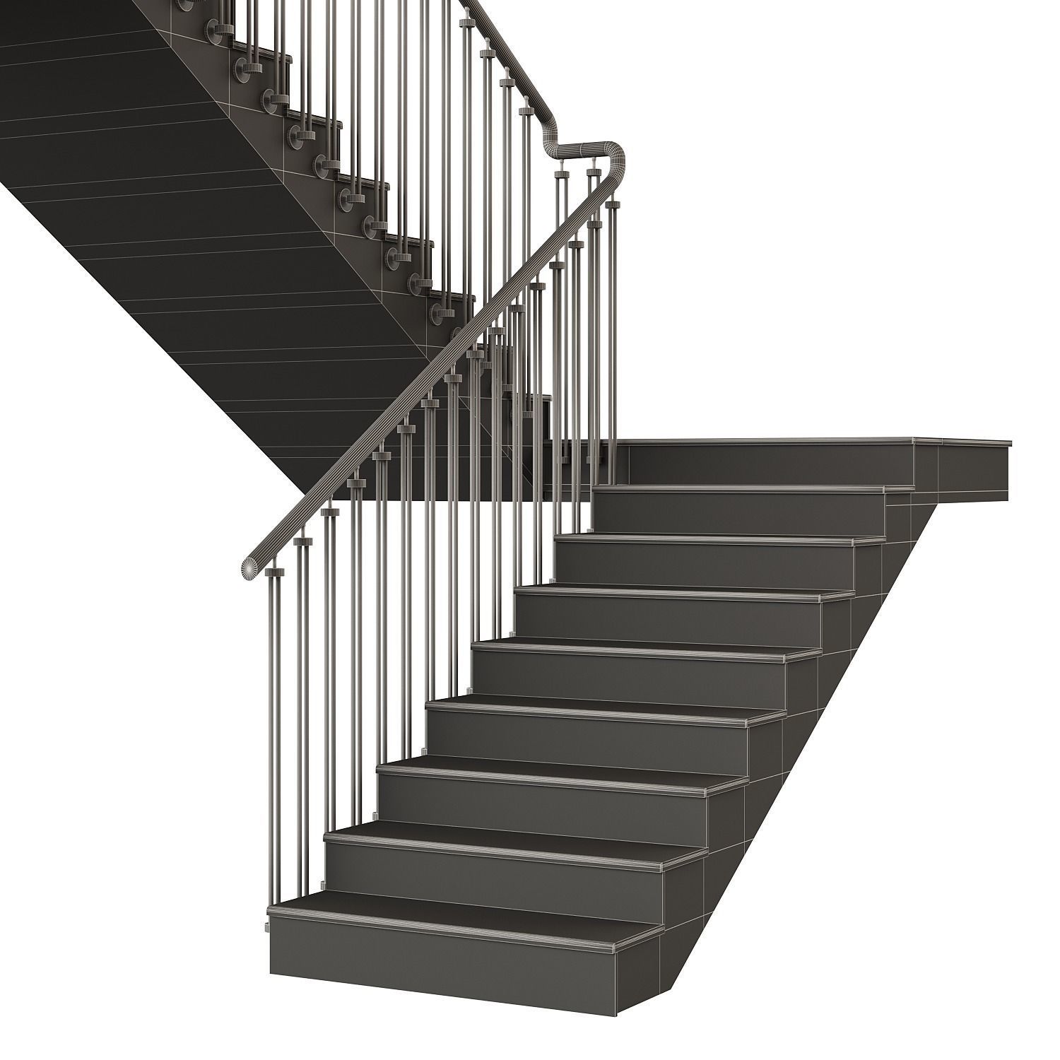 Marble staircase 16 3D model_6