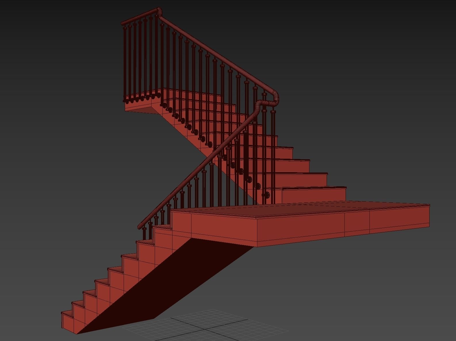 Marble staircase 16 3D model_15