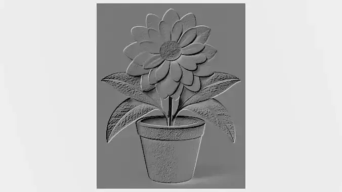 Charming Floral Vase White Blossom 3D print model