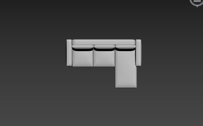 CHAIR SOFA Low-poly 3D model_5